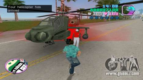 Hunter Helicopter Delivery for GTA Vice City