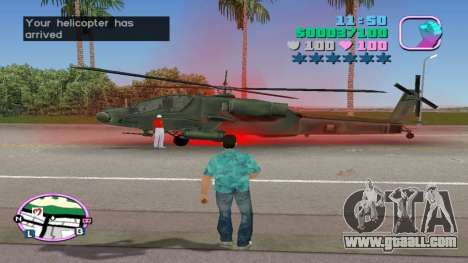 Hunter Helicopter Delivery for GTA Vice City