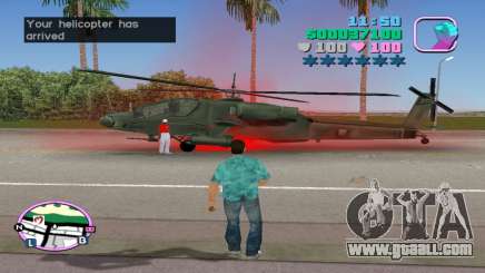 Hunter Helicopter Delivery for GTA Vice City