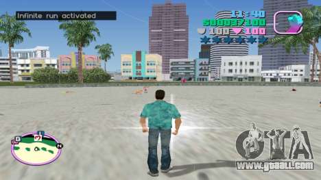 Infinite Run Cheat Code for GTA Vice City