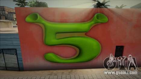 Shrek 5 Logo Mural for GTA San Andreas