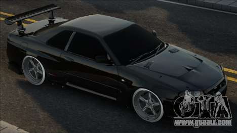 Nissan Skyline R34 Blek for GTA San Andreas