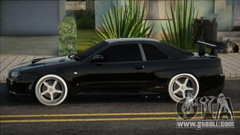 Nissan Skyline R34 Blek for GTA San Andreas